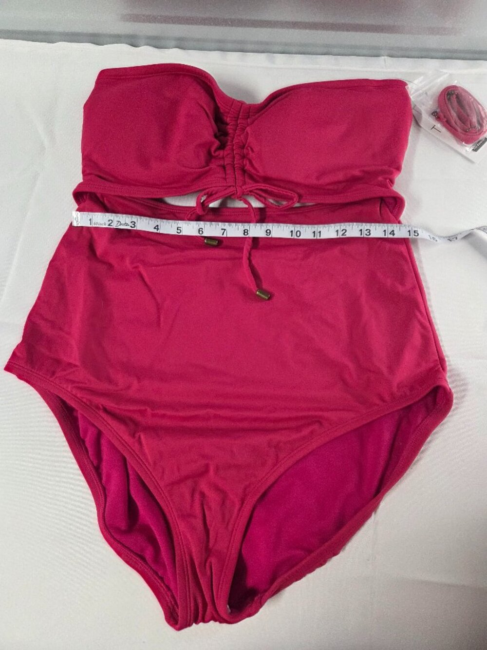Fuchsia Pink One Piece Swimsuit XL (16–18) NWT Walmart Time & Tru